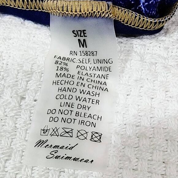 Mermaid Swimwear Blue Denim Print 2 Piece Bikini -O - Picture 5 of 5